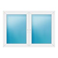 Zweiflügeliges Fenster 180x126 cm Weiß