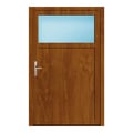 Nebeneingangstür 120x190 cm Golden Oak genarbt 1/3 Glas
