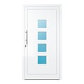 Aluminium Haustür 110x210 cm Verkehrsweiß RAL 9016 Prezo Top 09 