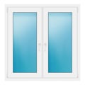 Zweiflügeliges Fenster 118,6x120,5 cm Weiß