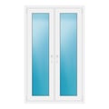 Zweiflügeliges Fenster 100x162,5 cm Weiß