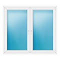 Zweiflügeliges Fenster 172x154 cm Weiß