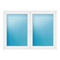 Zweiflügeliges Fenster 184x134 cm Weiß