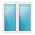 Zweiflügeliges Fenster 164x168 cm Weiß