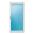 Nebeneingangstür 100x190 cm Weiß Vollglas