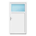 Nebeneingangstür 118x212,5 cm Weiß 1/3 Glas