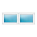 Zweiflügeliges Fenster 190x70 cm Weiß
