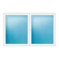 Zweiflügeliges Fenster 250x160 cm Weiß