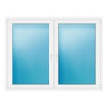 Zweiflügeliges Fenster 185x140 cm Weiß