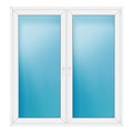 Zweiflügeliges Fenster 170x180 cm Weiß