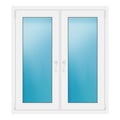 Zweiflügeliges Fenster 110,5x123 cm Weiß