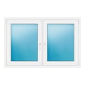 Zweiflügeliges Fenster 147x97 cm Weiß
