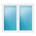 Zweiflügeliges Fenster 184x166 cm Weiß