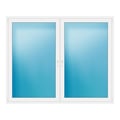 Zweiflügeliges Fenster 222x180 cm Weiß