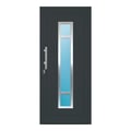 Aluminium Haustür 92x210 cm Anthrazitgrau RAL 7016 Prezo Top 01 