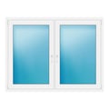 Zweiflügeliges Fenster 165x125 cm Weiß