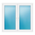 Zweiflügeliges Fenster 149x139 cm Weiß