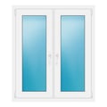Zweiflügeliges Fenster 104x121 cm Weiß