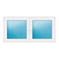 Zweiflügeliges Fenster 164x82,5 cm Weiß