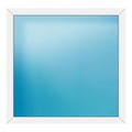 Festverglasung 138x134 cm Weiß
