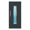 Aluminium Haustür 100x220 cm Anthrazitgrau RAL 7016 Prezo Top 05 
