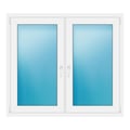 Zweiflügeliges Fenster 136x120 cm Weiß