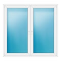 Zweiflügeliges Fenster 176x170 cm Weiß