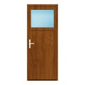 Nebeneingangstür 83x205 cm Golden Oak genarbt 1/3 Glas