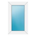 Festverglasung 46x76 cm Weiß