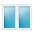 Zweiflügeliges Fenster 165x144 cm Weiß
