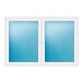 Zweiflügeliges Fenster 200,8x135,5 cm Weiß