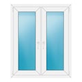 Zweiflügeliges Fenster 102x124 cm Weiß