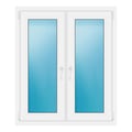 Zweiflügeliges Fenster 102x120 cm Weiß
