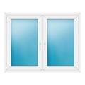 Zweiflügeliges Fenster 148x116 cm Weiß