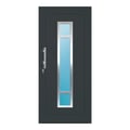 Aluminium Haustür 100x221 cm Anthrazitgrau RAL 7016 Prezo Top 01 