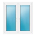 Zweiflügeliges Fenster 115x125 cm Weiß
