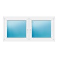 Zweiflügeliges Fenster 168x80 cm Weiß