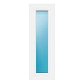 Festverglasung 30x88 cm Weiß