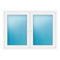 Zweiflügeliges Fenster 156x113 cm Weiß