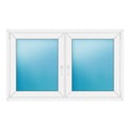 Zweiflügeliges Fenster 154x94 cm Weiß