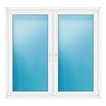 Zweiflügeliges Fenster 160x154 cm Weiß