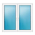 Zweiflügeliges Fenster 154x145 cm Weiß