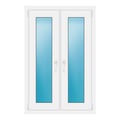 Zweiflügeliges Fenster 80x122 cm Weiß