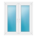 Zweiflügeliges Fenster 104x120 cm Weiß