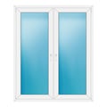 Zweiflügeliges Fenster 144x174 cm Weiß