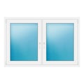 Zweiflügeliges Fenster 160x105 cm Weiß