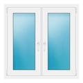 Zweiflügeliges Fenster 107x107 cm Weiß