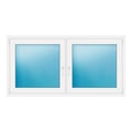 Zweiflügeliges Fenster 172x88 cm Weiß