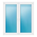Zweiflügeliges Fenster 156x168 cm Weiß