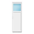 Nebeneingangstür 76x230 cm Weiß 1/3 Glas